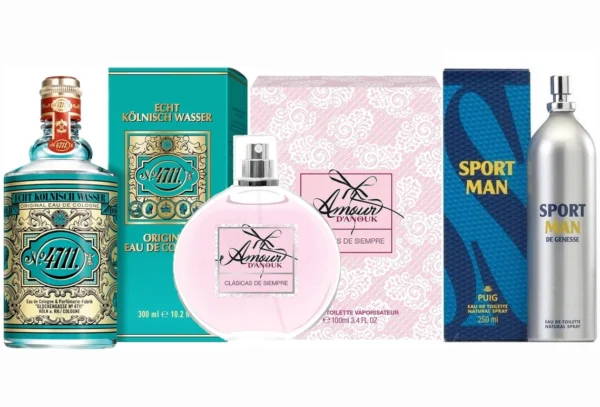 PACK 3 UNIDADES: 4711 EDC UNISEX 90 ML @ + AMOUR DE ANOUK EDT 100 ML @ + GENESSE SPORT MAN EDT 150 ML @
