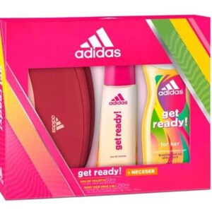 SET ADIDAS - GET READY WOMAN EDT 75 ML + SHOWER GEL 250 ML + PRESENTE (REGULAR) (SEM STOCK)