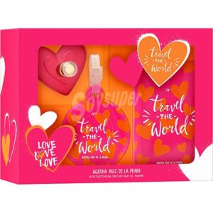 SET AGATHA RUIZ DE LA PRADA EDT 50 ML + ETIQUETA + PORTA PASSAPORTE REGULAR