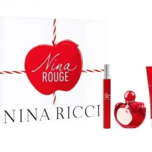SET NINA RICCI - NINA ROUGE EDT 80 ML + BODY LOTION 75 ML + MINIATURA 10 ML (REGULAR)